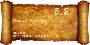 Bucsi Rozita névjegykártya